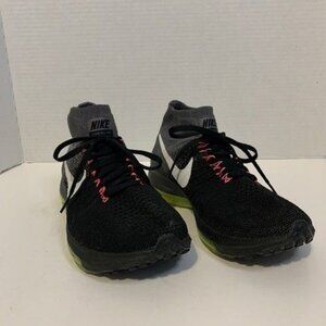 Nike Zoom All Out Flyknit Running Training Shoes Sneakers Black Pink Sz 8 Men's